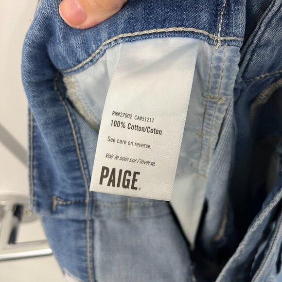 Paige Size 30 Blue Nellie High Waist Belted Wide Leg Crop Jeans - Picture 9 of 13
